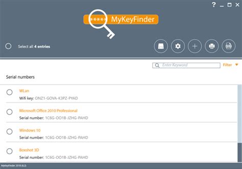 MyKeyFinder for Windows